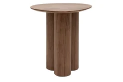 Miliboo Table Basse|Table D'appoint-Table d'appoint design bois foncé noyer L44 cm HOLLEN
