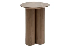 Miliboo Table Basse|Table D'appoint-Table d'appoint design bois foncé noyer L44 cm HOLLEN