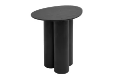 Miliboo Table Basse|Table D'appoint-Table d'appoint design bois noir L44 cm HOLLEN