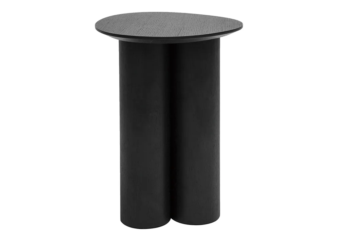 Miliboo Table Basse|Table D'appoint-Table d'appoint design bois noir L44 cm HOLLEN