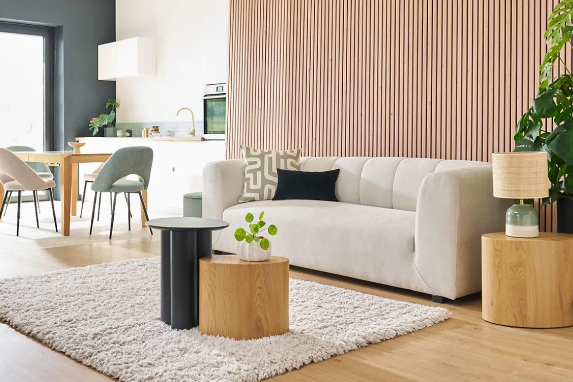 Miliboo Table Basse|Table D'appoint-Table d'appoint design bois noir L44 cm HOLLEN