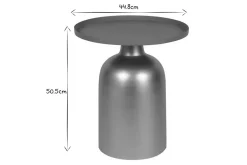 Miliboo Table D'appoint-Table d'appoint design ronde en métal doré et plateau bleu pétrole mat RAMSES