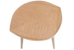 Miliboo Table Basse|Table D'appoint-Table d'appoint forme de feuille bois clair L60 cm PHYLL