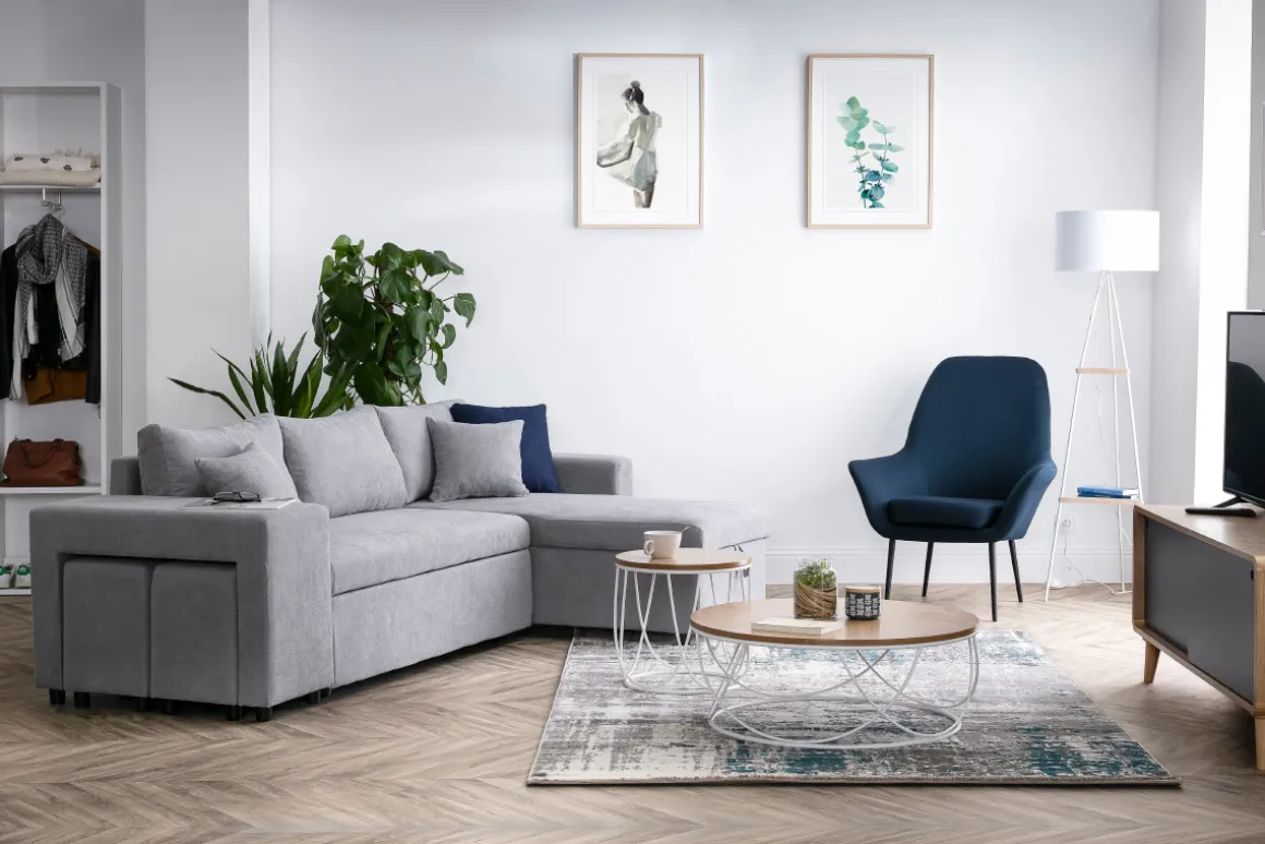 Miliboo Table Basse|Table D'appoint-Table d'appoint ronde bois clair chêne et métal blanc D42 cm LACE