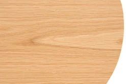 Miliboo Table Basse|Table D'appoint-Table d'appoint ronde bois clair chêne et métal noir D42 cm LACE