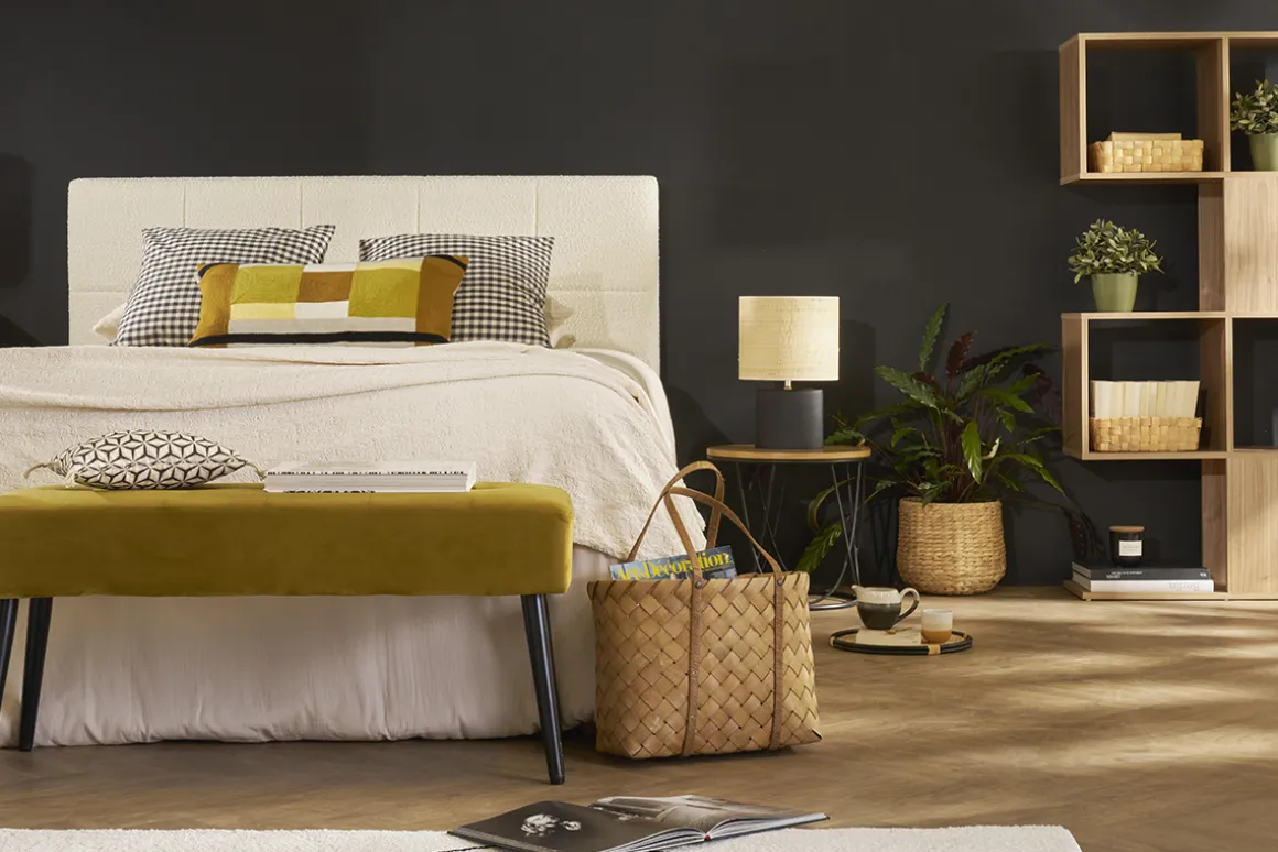 Miliboo Table Basse|Table D'appoint-Table d'appoint ronde bois clair chêne et métal noir D42 cm LACE