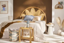 Miliboo Table D'appoint-Table d'appoint ronde design avec rangement en métal grège et bois manguier massif H52 cm TAM