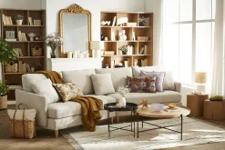 Miliboo Table Basse|Table D'appoint-Table d'apppoint ronde avec plateau réversible bleu canard / noir D51 cm SATEEN