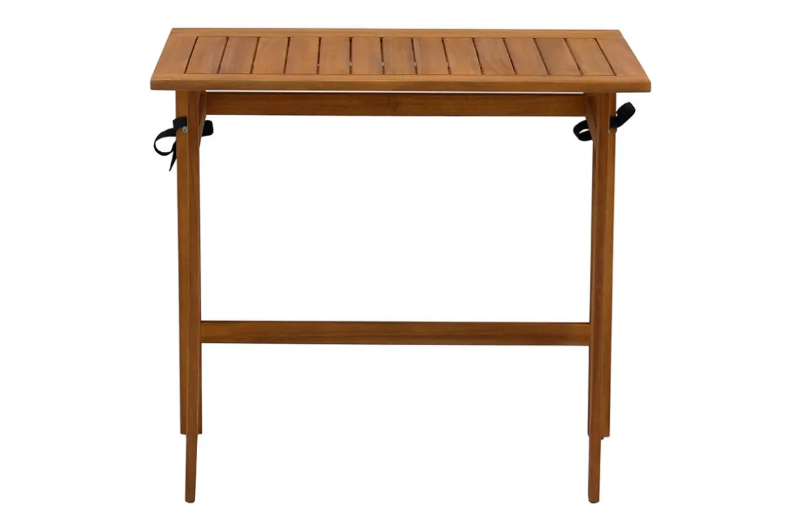 Miliboo Table De Jardin-Table de balcon pliante en bois massif L80 cm CARMEN