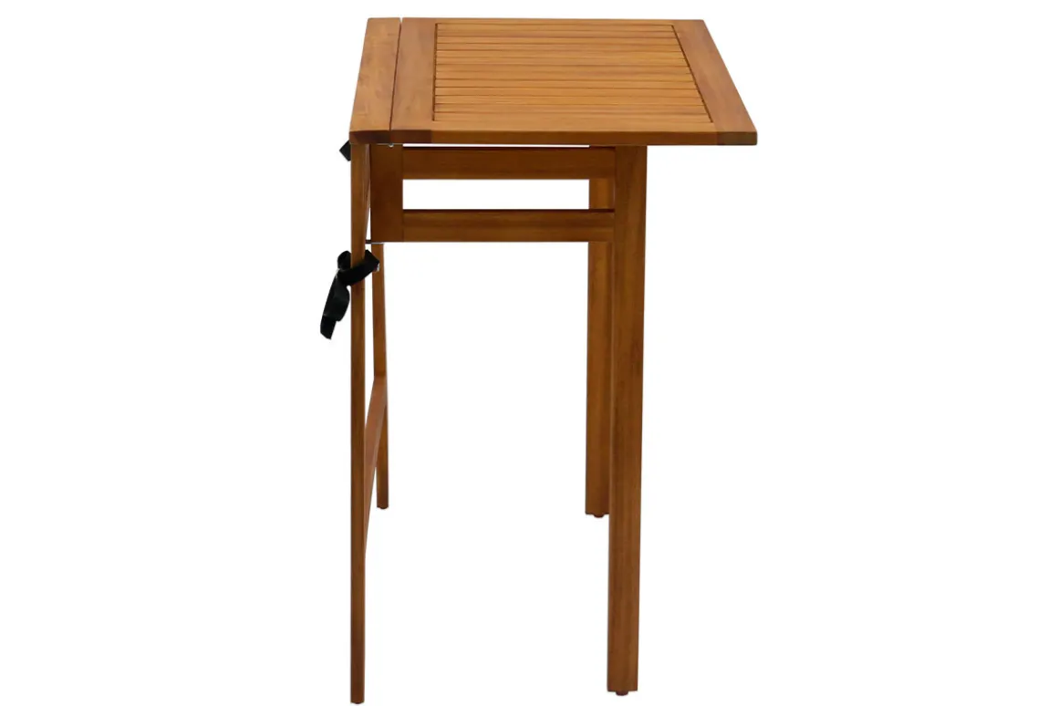 Miliboo Table De Jardin-Table de balcon pliante en bois massif L80 cm CARMEN