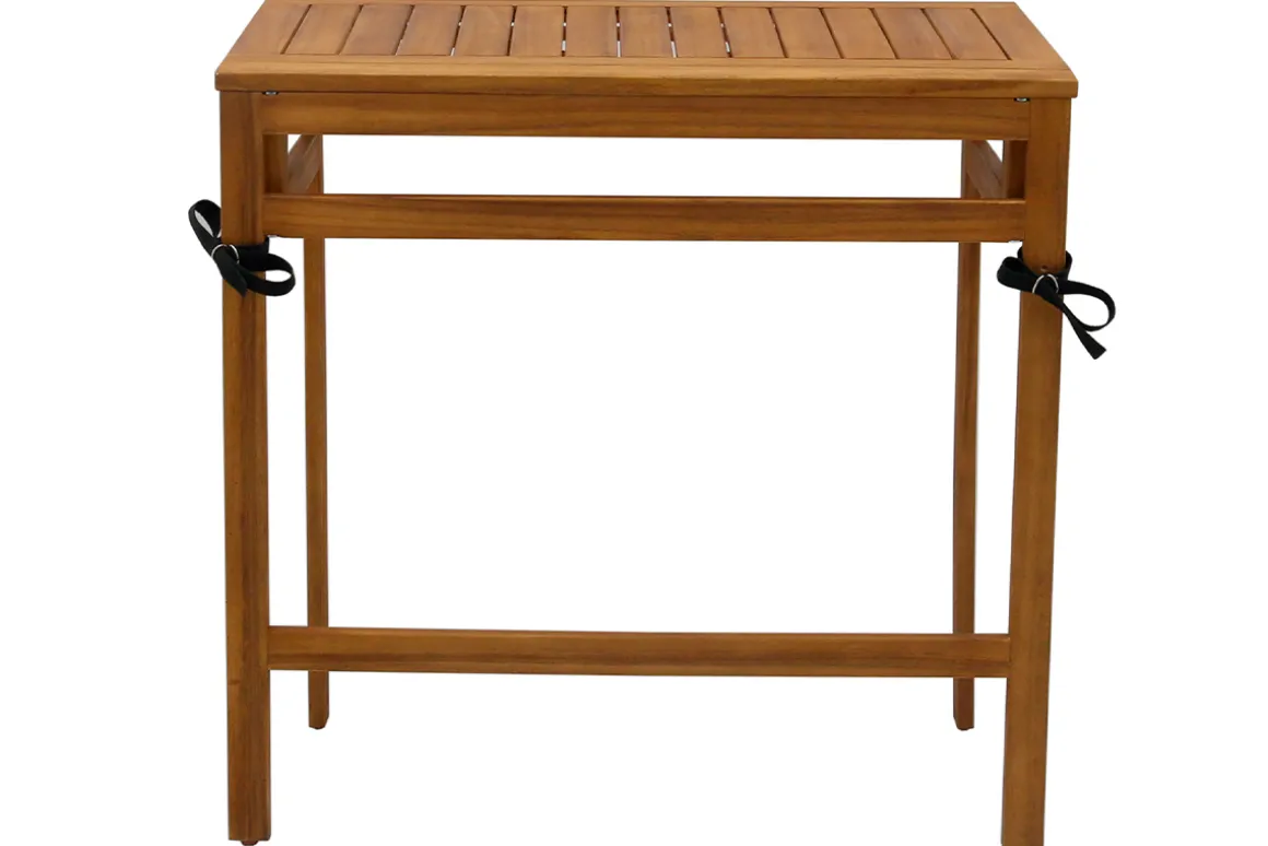 Miliboo Table De Jardin-Table de balcon pliante en bois massif L80 cm CARMEN