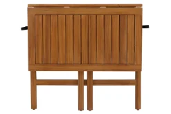 Miliboo Table De Jardin-Table de balcon pliante en bois massif L80 cm CARMEN