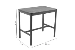 Miliboo Table De Bar / Bar|Table De Jardin-Table de bar de jardin rectangulaire en bois massif L120 cm AKIS