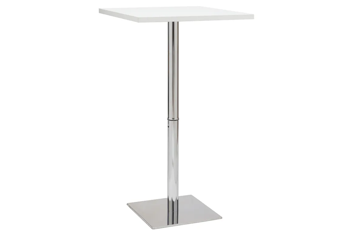 Miliboo Table De Bar / Bar-Table de bar design carrée blanche L60 cm JACK
