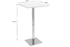 Miliboo Table De Bar / Bar-Table de bar design carrée blanche L60 cm JACK