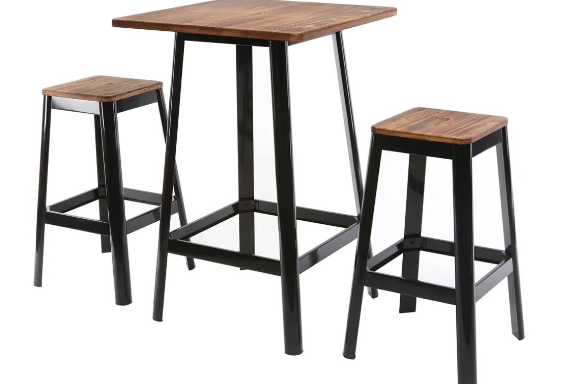 Miliboo Table De Bar / Bar-Table de bar design noire L70 cm JONES