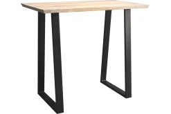 Miliboo Table De Bar / Bar-Table de bar en bois manguier massif et métal noir L120 cm VIJAY