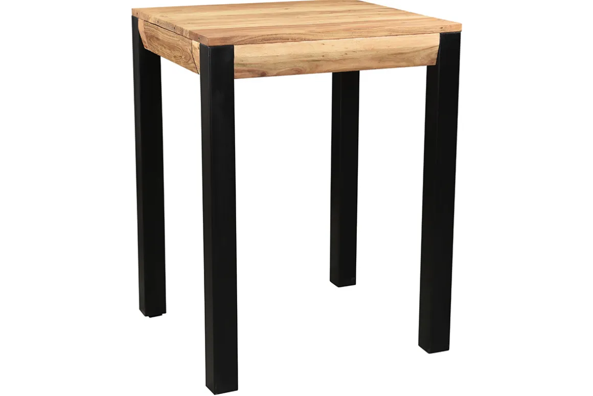 Miliboo Table De Bar / Bar-Table de bar extensible en bois massif et métal L80-135 cm TRAP