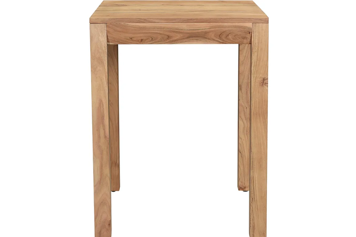 Miliboo Table De Bar / Bar-Table de bar haute extensible carrée en bois massif L80-135 cm BALTO