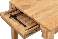 Miliboo Table De Bar / Bar-Table de bar haute extensible carrée en bois massif L80-135 cm BALTO