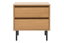 Miliboo Table De Chevet-Table de chevet avec rangements 2 tiroirs finition bois clair chêne L50 cm ARAGON