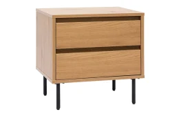 Miliboo Table De Chevet-Table de chevet avec rangements 2 tiroirs finition bois clair chêne L50 cm ARAGON