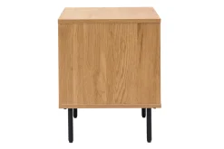 Miliboo Table De Chevet-Table de chevet avec rangements 2 tiroirs finition bois clair chêne L50 cm ARAGON