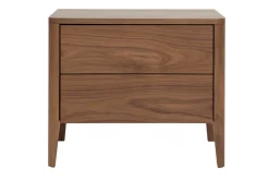 Miliboo Table De Chevet-Table de chevet avec rangements 2 tiroirs bois foncé noyer L60 cm BENJA