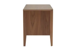 Miliboo Table De Chevet-Table de chevet avec rangements 2 tiroirs bois foncé noyer L60 cm BENJA