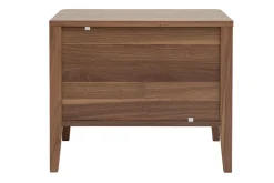 Miliboo Table De Chevet-Table de chevet avec rangements 2 tiroirs bois foncé noyer L60 cm BENJA