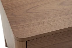 Miliboo Table De Chevet-Table de chevet avec rangements 2 tiroirs bois foncé noyer L60 cm BENJA