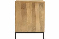Miliboo Table De Chevet-Table de chevet avec rangements industriel bois manguier massif et métal perforé L43 cm RACK