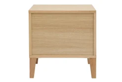 Miliboo Table De Chevet-Table de chevet avec rangements 2 tiroirs scandinave bois clair chêne L50 cm FREDDY