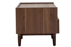 Miliboo Table De Chevet-Table de chevet avec rangements finition bois foncé noyer L50 cm SANAA