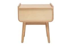 Miliboo Table De Chevet-Table de chevet avec tiroir en bois clair frêne et cannage rotin L50 cm ATHÈNE