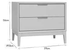 Miliboo Table De Chevet-Table de chevet blanche mat et métal doré avec rangements L60 cm GIANA