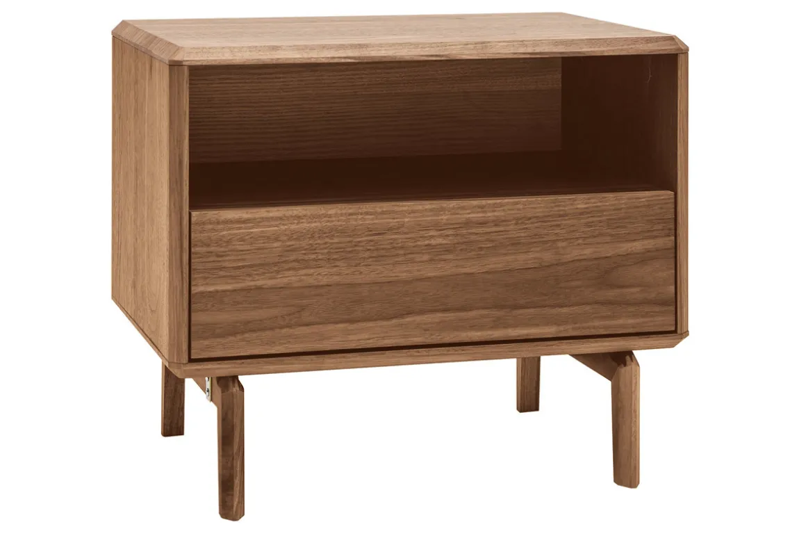 Miliboo Table De Chevet-Table de chevet bois foncé noyer L60 cm SUVA