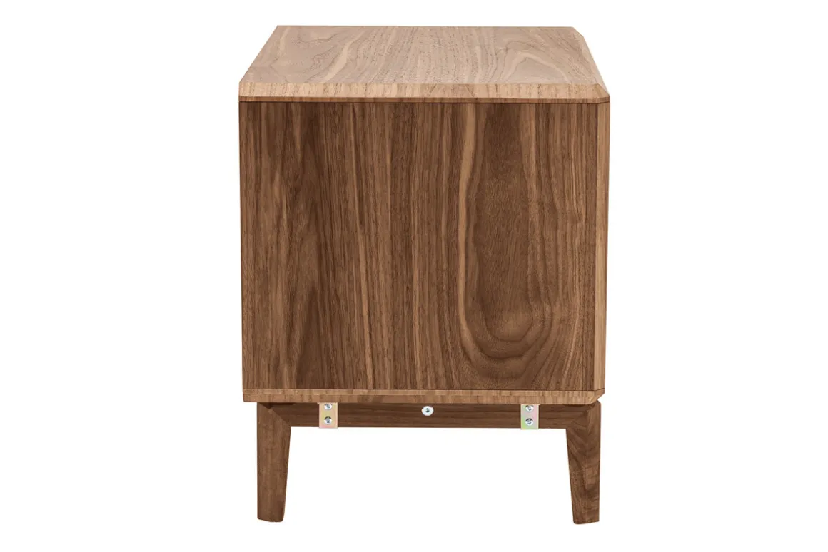 Miliboo Table De Chevet-Table de chevet bois foncé noyer L60 cm SUVA