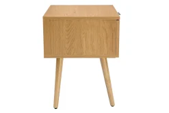 Miliboo Table De Chevet-Table de chevet finition bois clair, cannage rotin et métal noir L50 cm MANILLE
