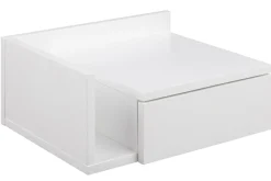 Miliboo Table De Chevet-Table de chevet murale blanche avec tiroir L40 cm NASTY