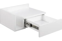 Miliboo Table De Chevet-Table de chevet murale blanche avec tiroir L40 cm NASTY