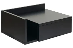 Miliboo Table De Chevet-Table de chevet murale noire avec tiroir L40 cm NASTY