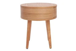 Miliboo Table De Chevet-Table de chevet ronde en bois clair avec tiroir D45 cm JUDITH