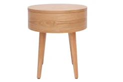 Miliboo Table De Chevet-Table de chevet ronde en bois clair avec tiroir D45 cm JUDITH