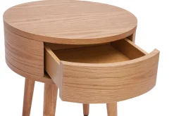 Miliboo Table De Chevet-Table de chevet ronde en bois clair avec tiroir D45 cm JUDITH