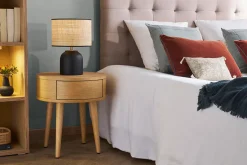 Miliboo Table De Chevet-Table de chevet ronde en bois clair avec tiroir D45 cm JUDITH