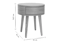 Miliboo Table De Chevet-Table de chevet ronde en bois clair avec tiroir D45 cm JUDITH