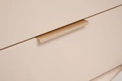 Miliboo Table De Chevet-Table de chevet rose poudré et métal doré avec rangements L60 cm GIANA