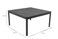 Miliboo Table De Jardin-Table de jardin carrée en bois massif L147 cm AKIS