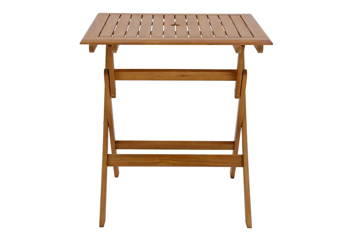 Miliboo Table De Jardin-Table de jardin carrée pliante en bois massif L70 cm FUEGO